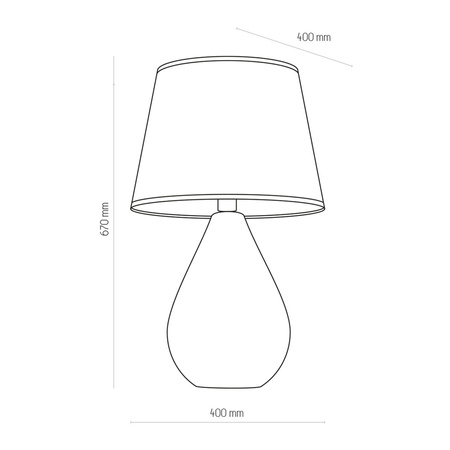 Lampka nocna LACRIMA Ecru 1xE27