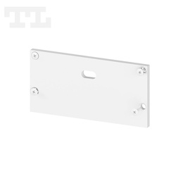 Zaślepka aluminiowa biała P23-3 + P23-6 z otworem (wkręty w komplecie) (nr kat 7723613)