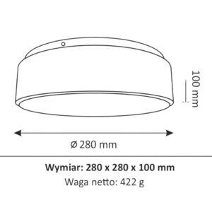 Plafon LED RENE  Biały