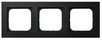 Ramka potrójna Sonata Ospel Czarny Metalik IP20