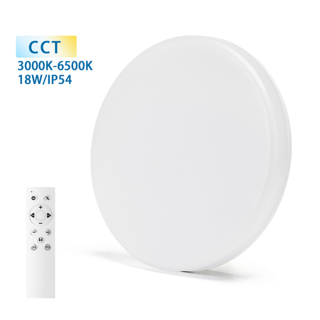 Plafon LED 18W IP54 CCT okrągły biały