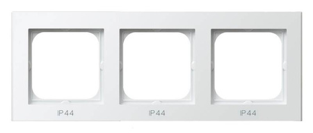 Ramka potrójna do łączników IP-44 Sonata Ospel Biała