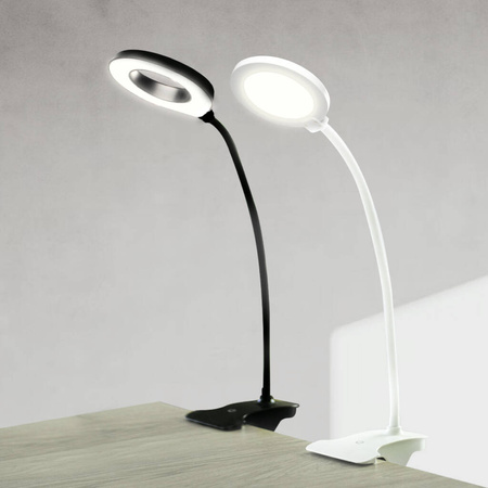 Lampka LED Kim z klipsem Biała