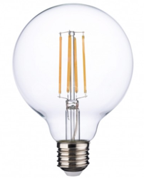 Żarówka dekoracyjna filament E27 G95 4W kula zimna 6500K