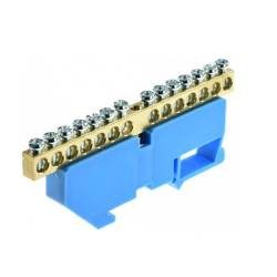 Listwa zerowa zacisk LZU-14-B (7x16+7x16) NIEBIESKA