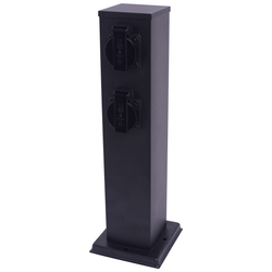 Słupek Ogrodowy Electric 40cm czarny  wbudowane 2 x gniazdo