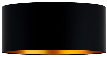 Abażur walec Oro Deluxe czarno złoty 40cm E27