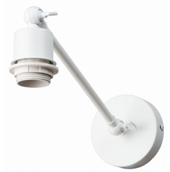 Ramię uchwyt do kinkietu E27  stelaż biało regulowany