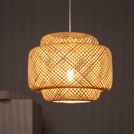 Naturalna lampa wisząca bambusowa E27 Boho 