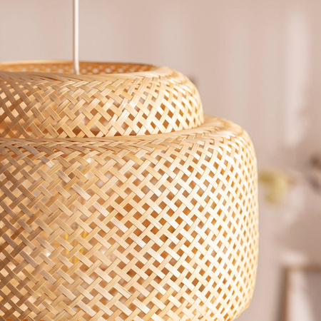 Naturalna lampa wisząca bambusowa E27 Boho 
