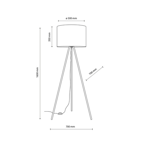 Lampa podłogowa UMBERTO White/Gold 1xE27