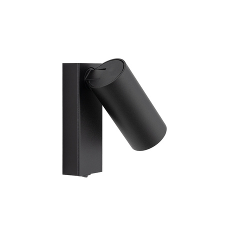 Nowodvorski Kinkiet FOURTY z włącznikiem mini GU10 wys.17cm szer.10cm | Czarny 11763