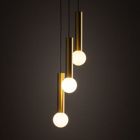 Nowodvorski Lampa wisząca czarna mosiądz BATON