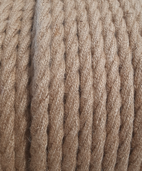 Przewód w oplocie kabel dekoracyjny skręcany 3x1,5 juta naturalna 1m