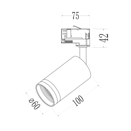 Oprawa Pipe Ring Track Czarny 1xGU10 - 3-obwodowy