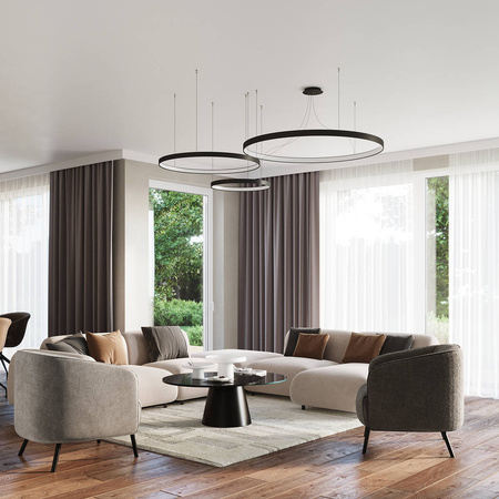Żyrandol RIO 55 czarny LED 4000K