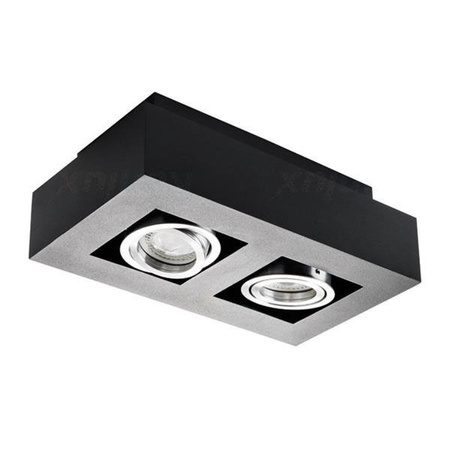 Oprawa sufitowa punktowa czarna podwójna  Downlight oczko