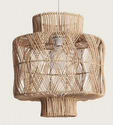 Naturalna Lampa wisząca Rattanowa zewnętrzna Oia Ø40cm Boho