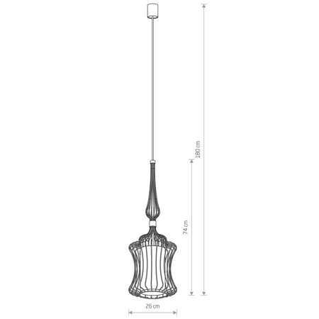 Nowodvorski Lampa wisząca czarna ABI S 