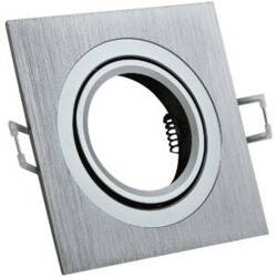 Oprawa podtynkowa SOUTH OPAL-IQA92S2 alum 2in1 srebrna szczotkowana kwadratowa