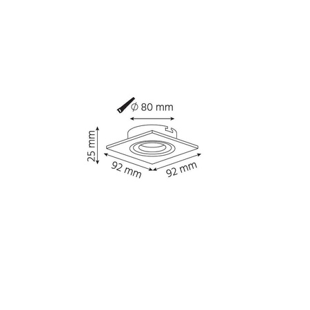 Oprawa OZZO MINO 222-WH kwadratowa IP20 ALU biały