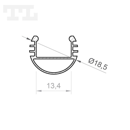 LED P8-1 Profil 2000 mm anodowany (nr kat 868102)