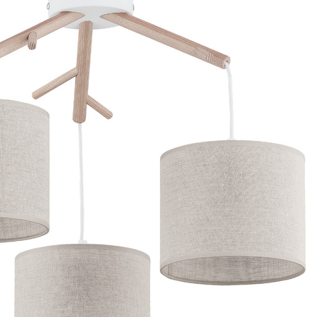 Lampa wisząca ALBERO Linen 3xE27