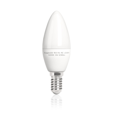 Żarówka LED świeczka E14 8W=60W Zimna EL