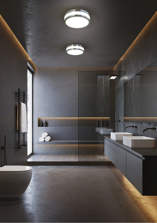 Nowodvorski Plafon biały chrom MALAKKA LED