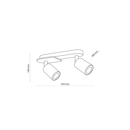 Lampa sufitowa COVER WOOD 2xGU10