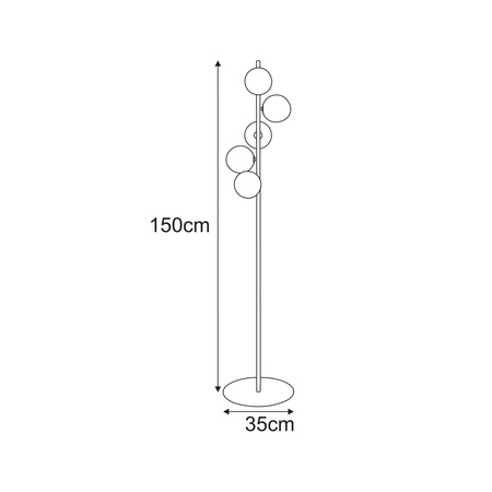 Lampa podłogowa K-5698 z serii SATURNO