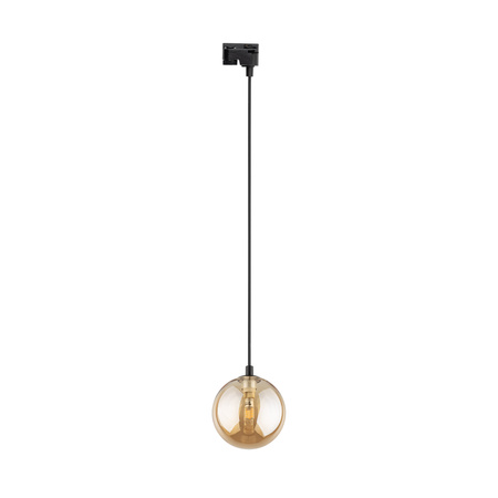 Tk Lighting TRACER BLACK AMBER GLASS lampa wisząca 1xG9