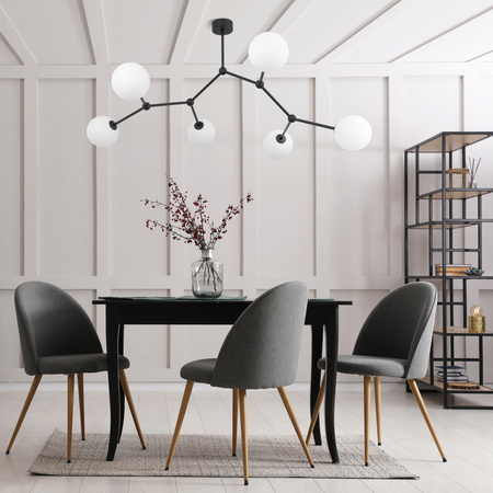 Lampa sufitowa FAIRY Black 6xG9