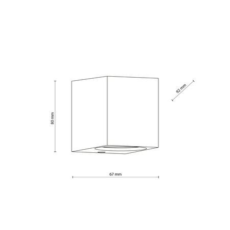 Tk Lighting AXIS GRAY KINKIET 1xGU10