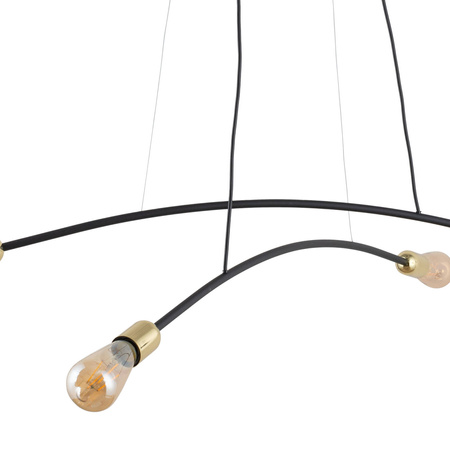 Lampa wisząca HELIX BLACK/GOLD 4xE27