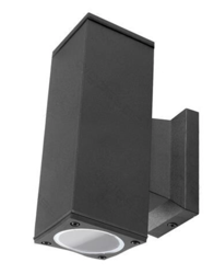 Kinkiet ogrodowy Oprawa Elewacyjna 2xGU10 czarny góra/dół IP65