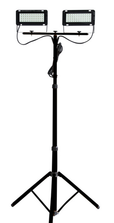 Halogen Naświetlacz LED 2x40W na statywie czarnym 6400K