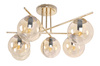 Luksusowa lampa sufitowa z bursztynowymi kloszami K-5414 z serii GRAND