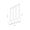 Lampa wisząca SATIPO Amber 4xE27