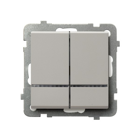 Ospel Sonata Kaszmir Łącznik dwugrupowy świecznikowy z podświetleniem niebieskim ŁP-2RS/m/82