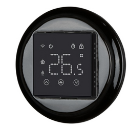 Ceramiczny podtynkowy termostat ogrzewania z WI-FI czarny  programowanie na 7 dni