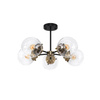 Lampa sufitowa czarna/patynowa 5xE14 Lens 35-01306
