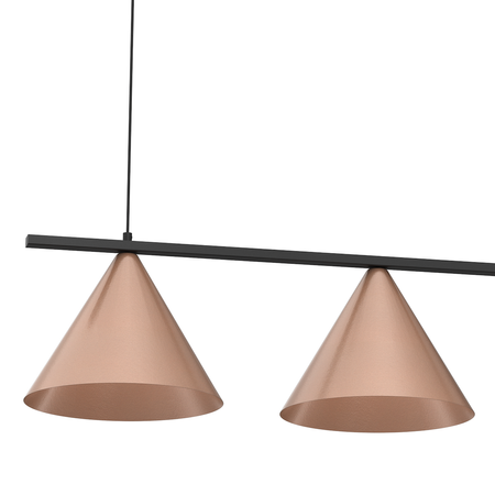 Lampa wisząca CAPITAL CZARNY-MIEDZIANY 3XGX53
