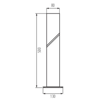 Słupek ogrodowy LAVEN 1xE27 grafitowy 50cm LOFT