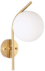 Kinkiet złoty Milano Moonlight mleczna kula 1xE14