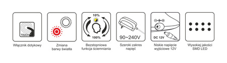 Lampka biurkowa K-BL1528 CZARNY z serii LOLEK