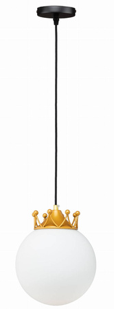 Lampa wisząca szklana kula 20 cm MILKY Princess