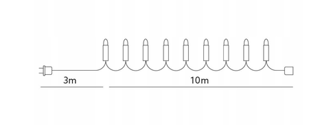 Lampki choinkowe Białe LED z programatorem K100 IP44 