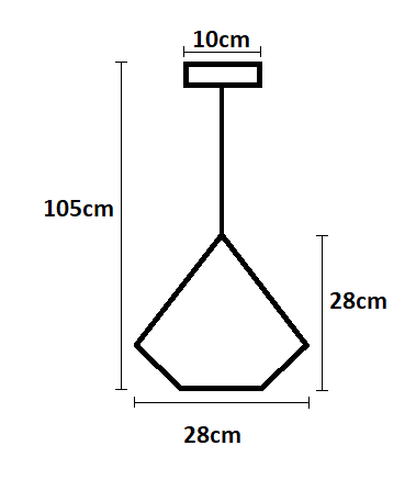 Lampa wisząca druciana LOFT GEO S