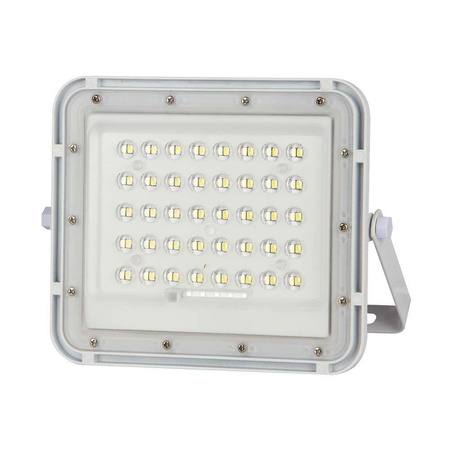 Projektor LED Solarny V-TAC 10W Pilot, AUTO, Timer, IP65 Biały VT-80W-W 6400K 800lm